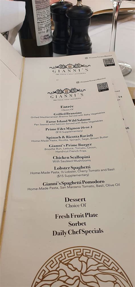 giannis at the villa menu.